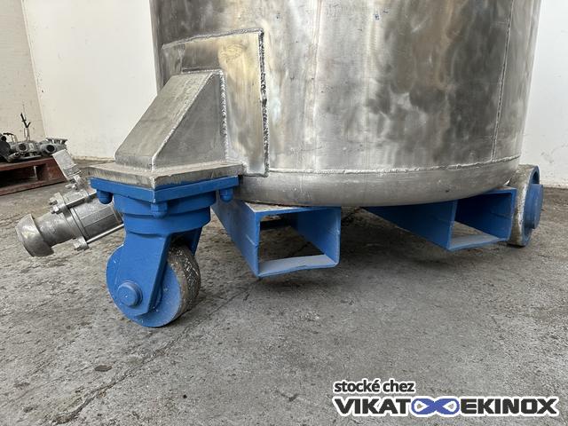 Cuve inox ouverte 600 litres total