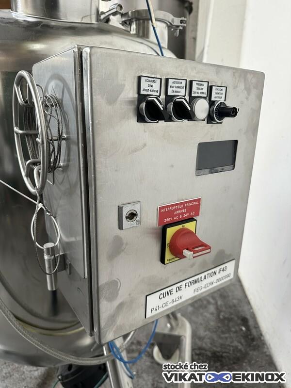 350L agitated S/S tank -1/+2,5 bar