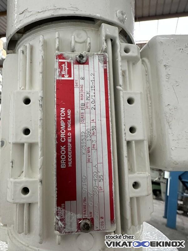 350L agitated S/S tank -1/+2,5 bar