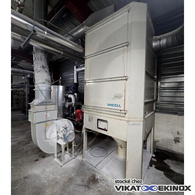 Dépoussiéreur à 18 cartouches 72m2 DCE UNICELL type C72 - 4V - Ventilateur 9,2KW