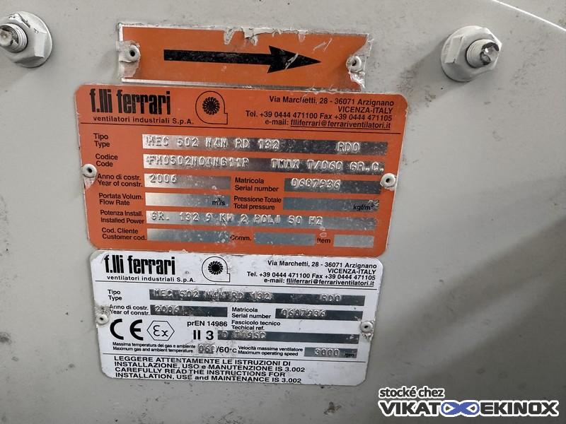 Dépoussiéreur à 18 cartouches 72m2 DCE UNICELL type C72 - 4V - Ventilateur 9,2KW