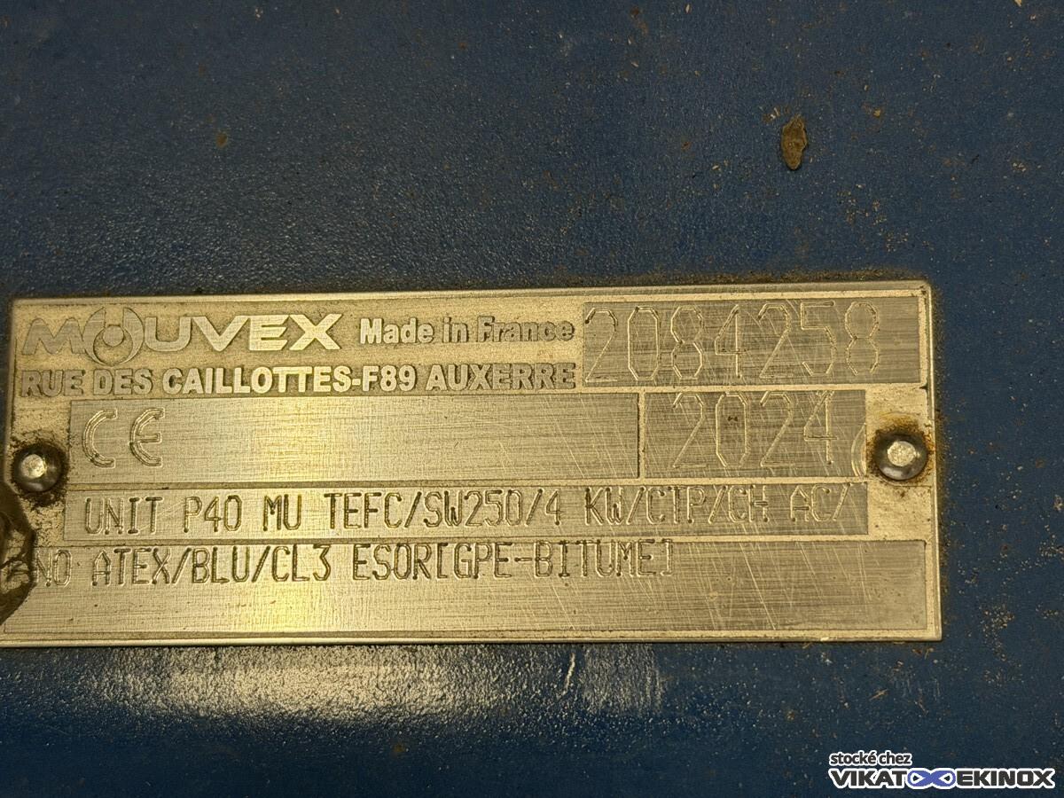 MOUVEX P40B steel rotary vane pump - NEW CONDITION - Heating shell