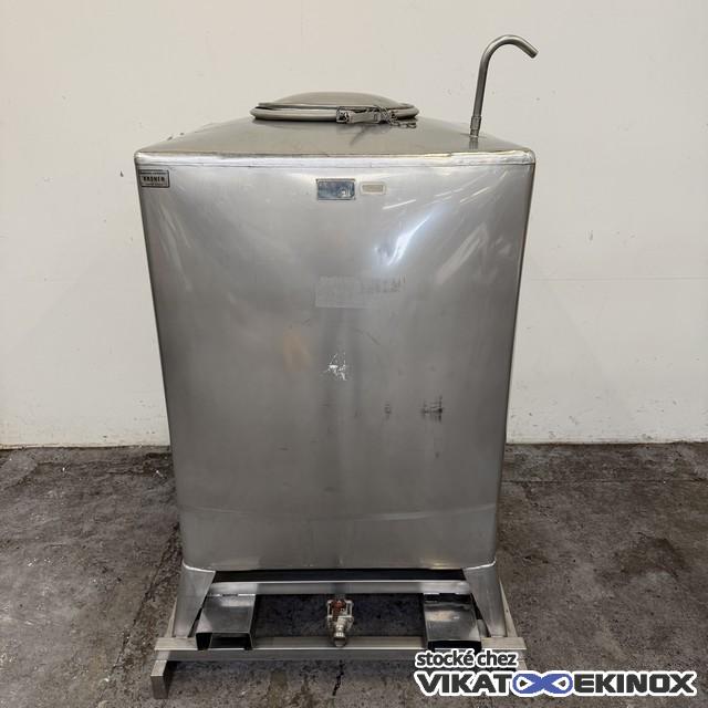 Container liquide inox 316  1300 litres 3C KRONEN type KS 13