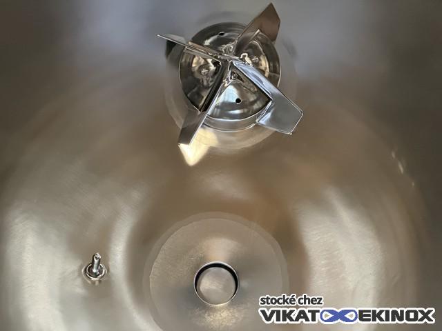 Cuve agitée 1215 litres -1/+3 bar inox 316L DIESSEL - Agitation STERIMIXER magnétique