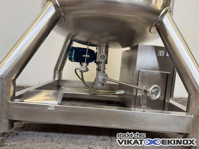 Cuve agitée 1215 litres -1/+3 bar inox 316L DIESSEL - Agitation STERIMIXER magnétique