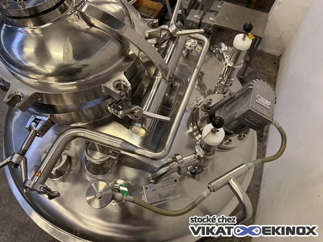Cuve agitée 1175 litres -1/+3 bar inox 316 DIESSEL - Agitation magnétique - Calorifugée