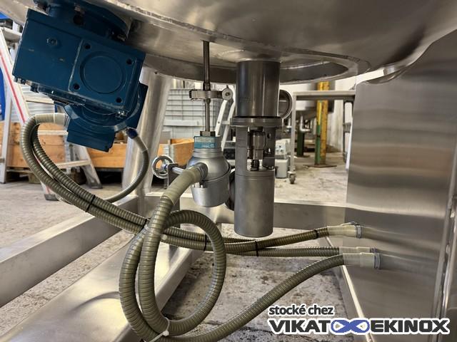 Cuve agitée 1175 litres -1/+3 bar inox 316 DIESSEL - Agitation magnétique - Calorifugée