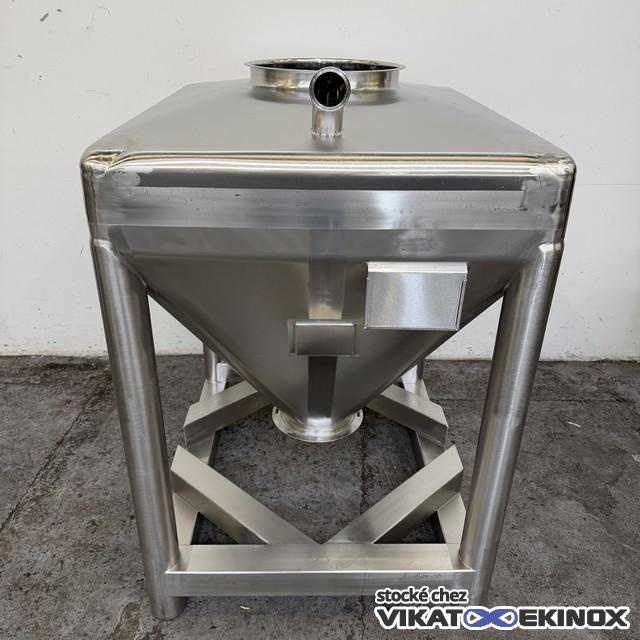 Container inox 700 litres pour poudre