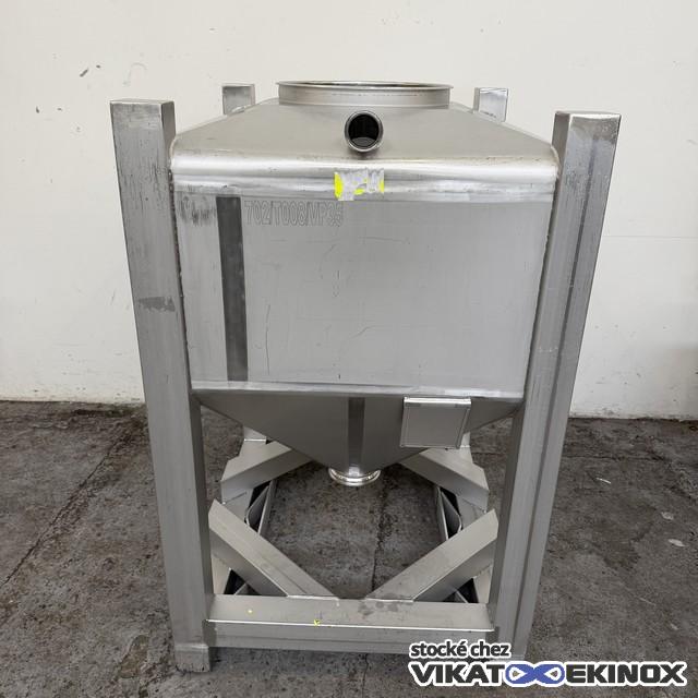 Container inox 800 litres pour poudre