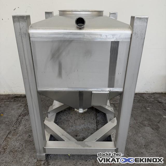 Container inox 800 litres pour poudre