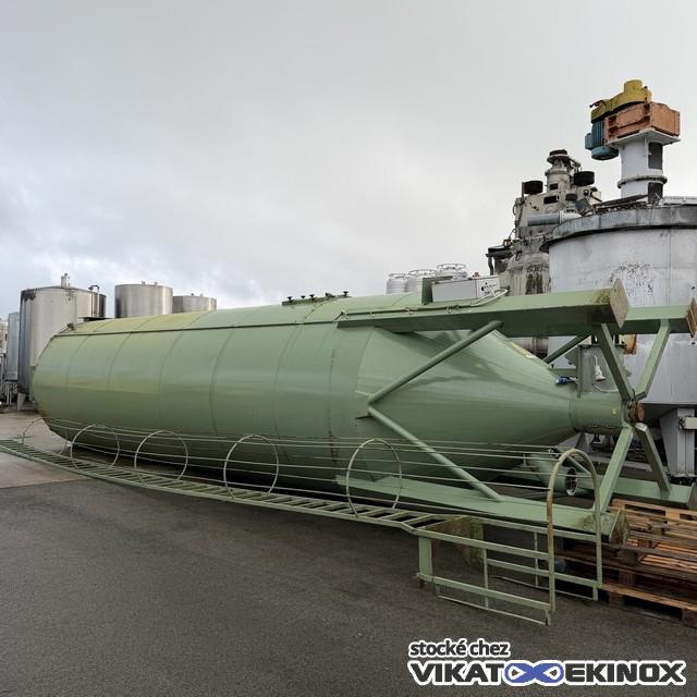 Silo mélangeur acier 44000 litres avec trémie d'alimentation MUSSO type MV44000