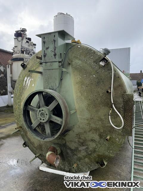 Silo mélangeur acier 44000 litres avec trémie d'alimentation MUSSO type MV44000