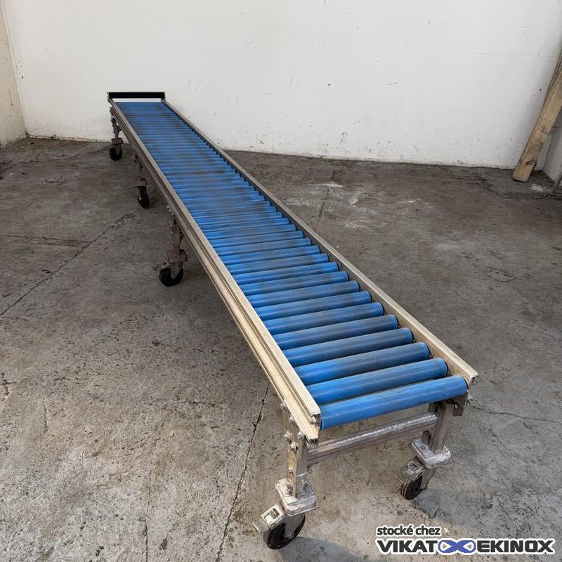 Convoyeur à rouleaux MK Long. 4000 x larg. 400 mm type GUF-P 2000 AC 2000/400