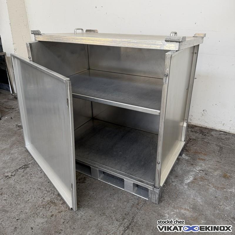 Conteneur caisse palette 1200 x 800 mm en aluminium SCHNEIDER