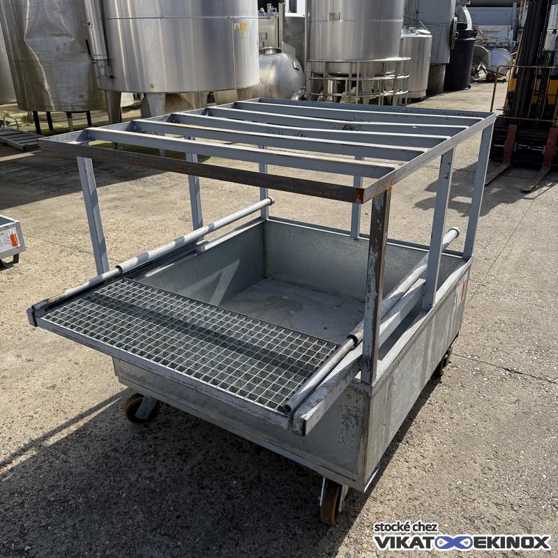 Bac de rétention 1250 x 1250 x H. 400 mm avec support