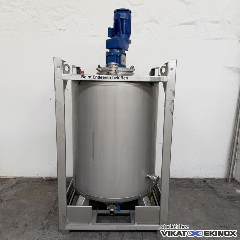 Container inox 1250 litres agité UCON - Etat neuf