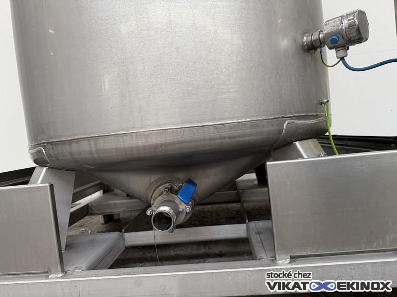 Container inox 1250 litres agité UCON - Etat neuf