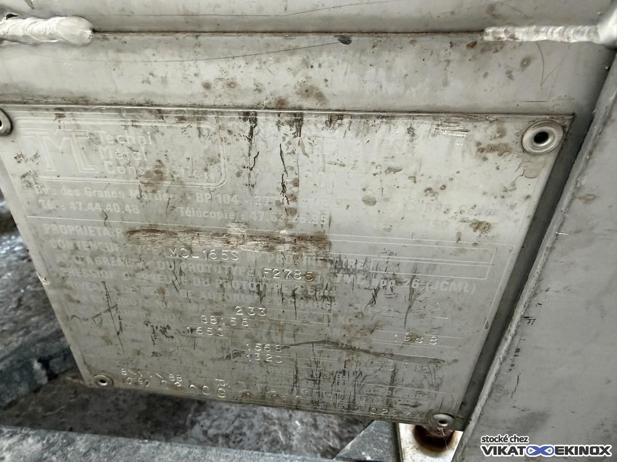 Container inox agité 1650 litres TMC type MCL 165S