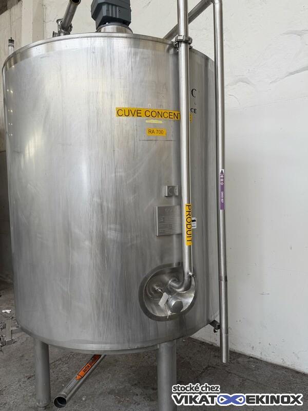 Cuve de mélange 1847 litres total inox calorifugée GOAVEC