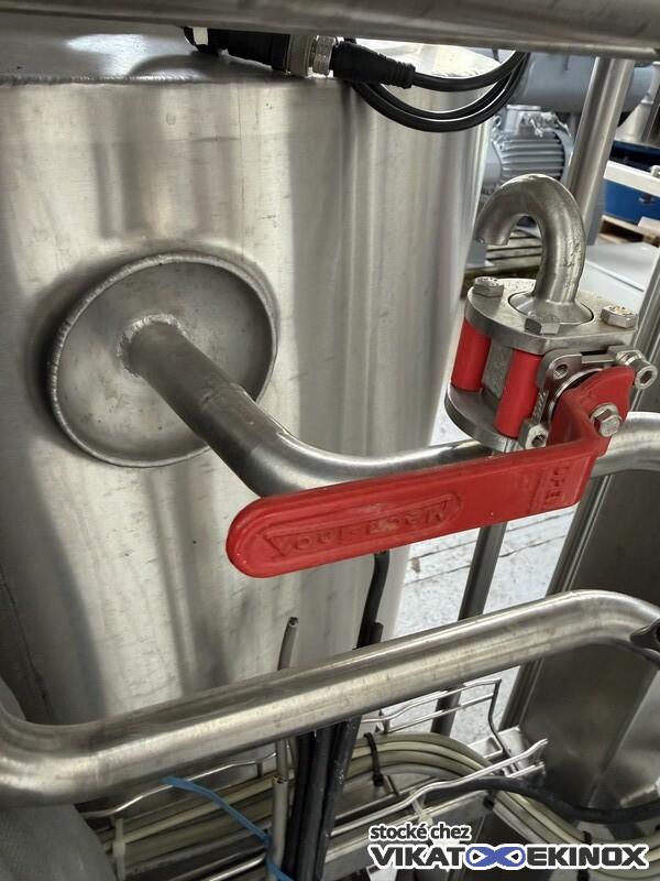 Cuve inox agitée 463 litres total - Double enveloppe - CSC