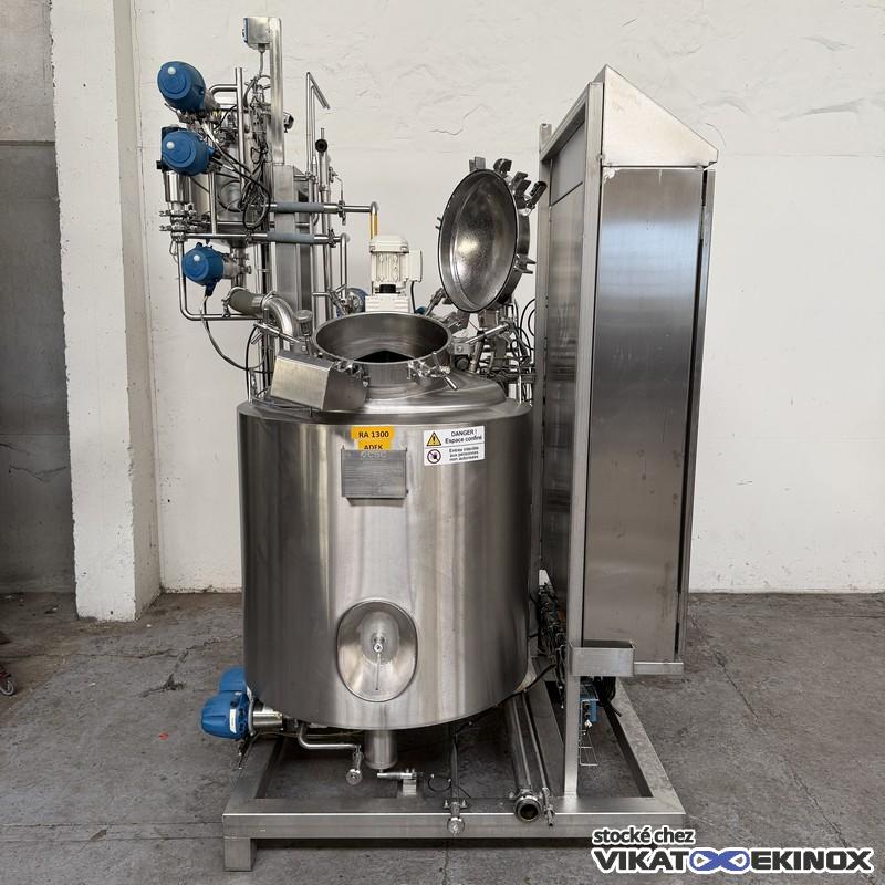 Cuve inox agitée 463 litres total - Double enveloppe - CSC