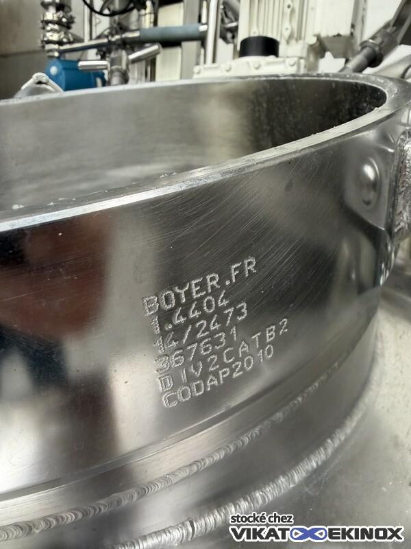 Cuve inox agitée 463 litres total - Double enveloppe - CSC