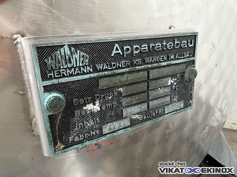 Cuve inox horizontale 1990 litres WALDNER