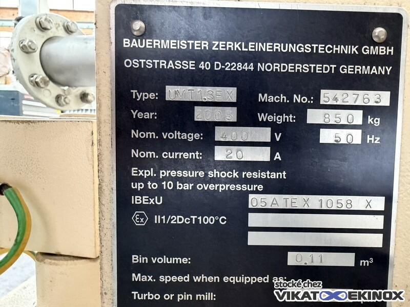 Broyeur à impact BAUERMEISTER type UMT 1.3 EX - 11 KW