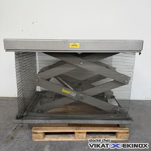 Table élévatrice électro-hydraulique inox à ciseau simple Power Lift type EVL5-188SA - Charge 250 kg