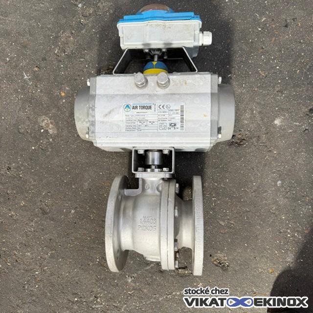 Vanne à boule inox motorisée DN65 actionneur AIR TORQUE