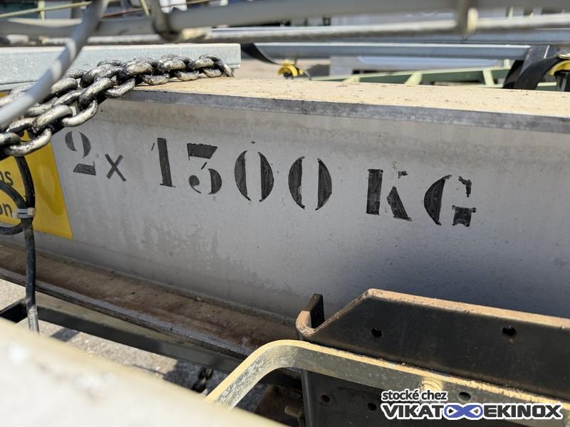 2 palans électriques à chaine 1300 kg VERLINDE EUROCHAIN VR12 type 20/5 M/MN sur poutre inox