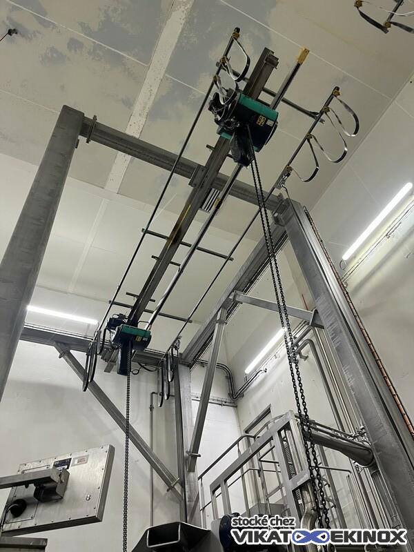 Stainless steel frame for electric hoist