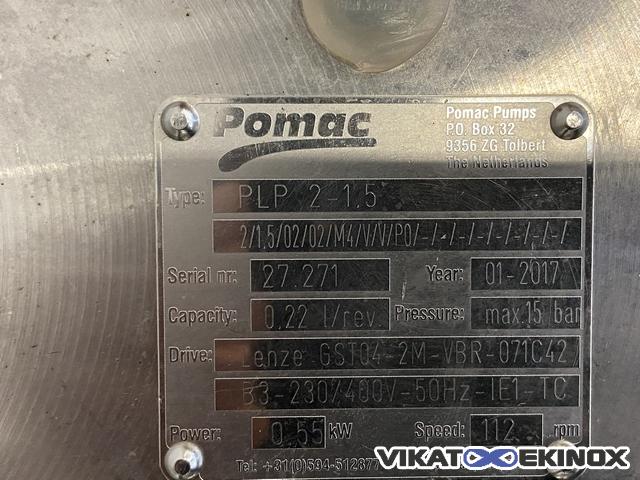 Cornwall flicker Mangler POMAC positive displacement pump type PLP 2 - 1.5 - S/S | Vikat Ekinox